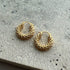 tweed pierce/earring